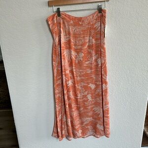 NWT tropical maxi skirt with side slit
